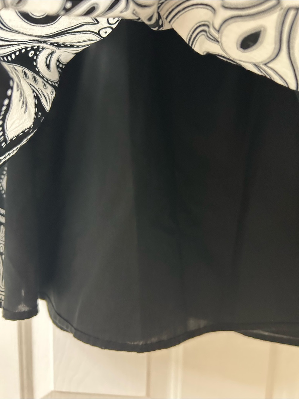 Coldwater Creek Black & White Printed A-Line Skirt - Picture 4 of 9